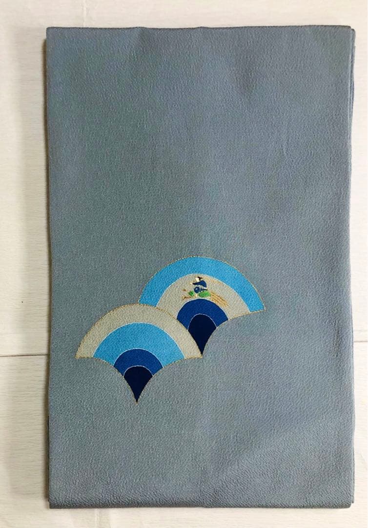 【お値打　長尺】名古屋帯　下村玉廣　昔話　鬼縮緬　帯丈400cm 帯幅31cm