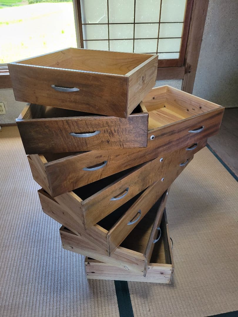 ✅訳あり/ 昭和レトロ 木製タンス 7引き出し ブラウン