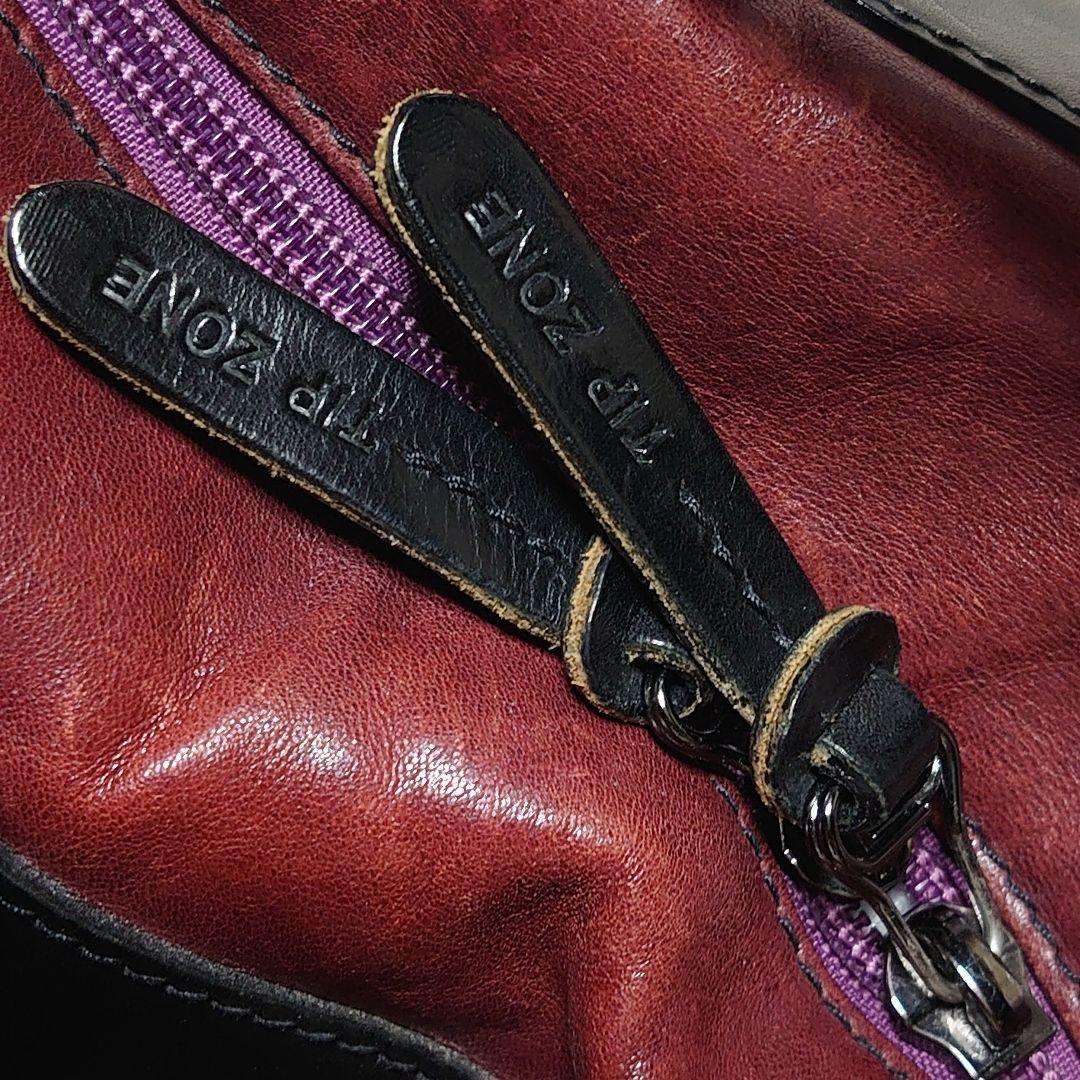 TIP ZONE ティップゾーン 本革 ショルダーバッグ 2way