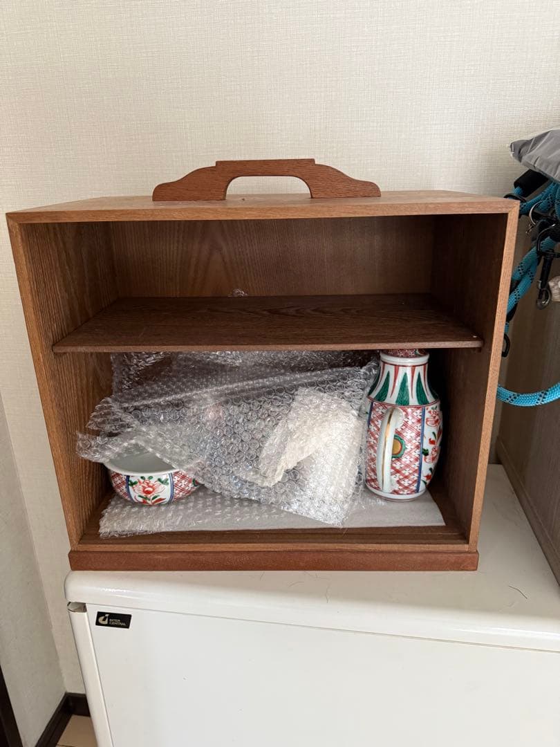 値下げ可‼️器局　煎茶道具　棚付き　木製　アンティーク 骨董 時代物 時代箱