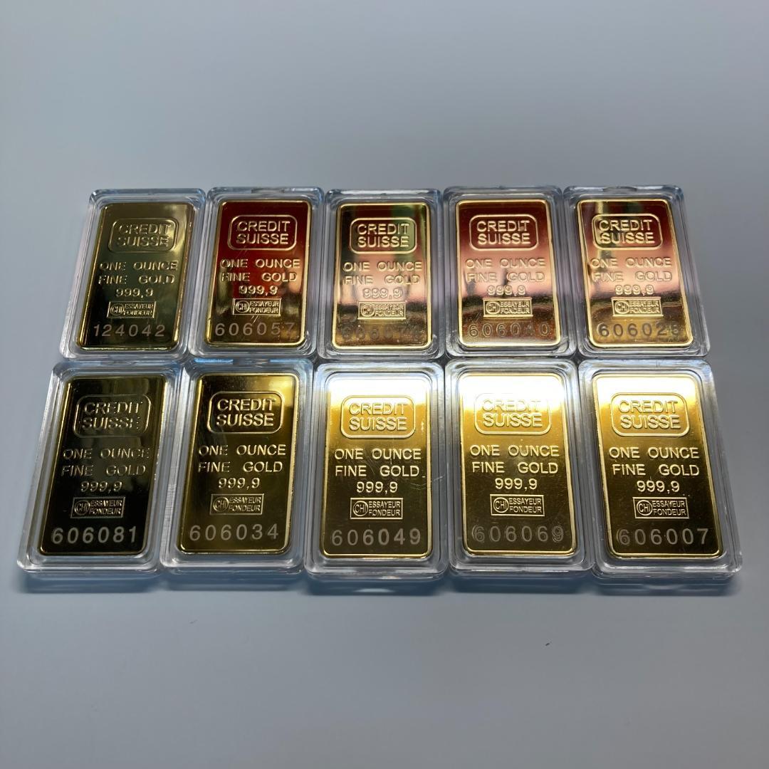 10枚インゴット【レプリカ】高品質　インテリア雑貨　GOLD 黄金