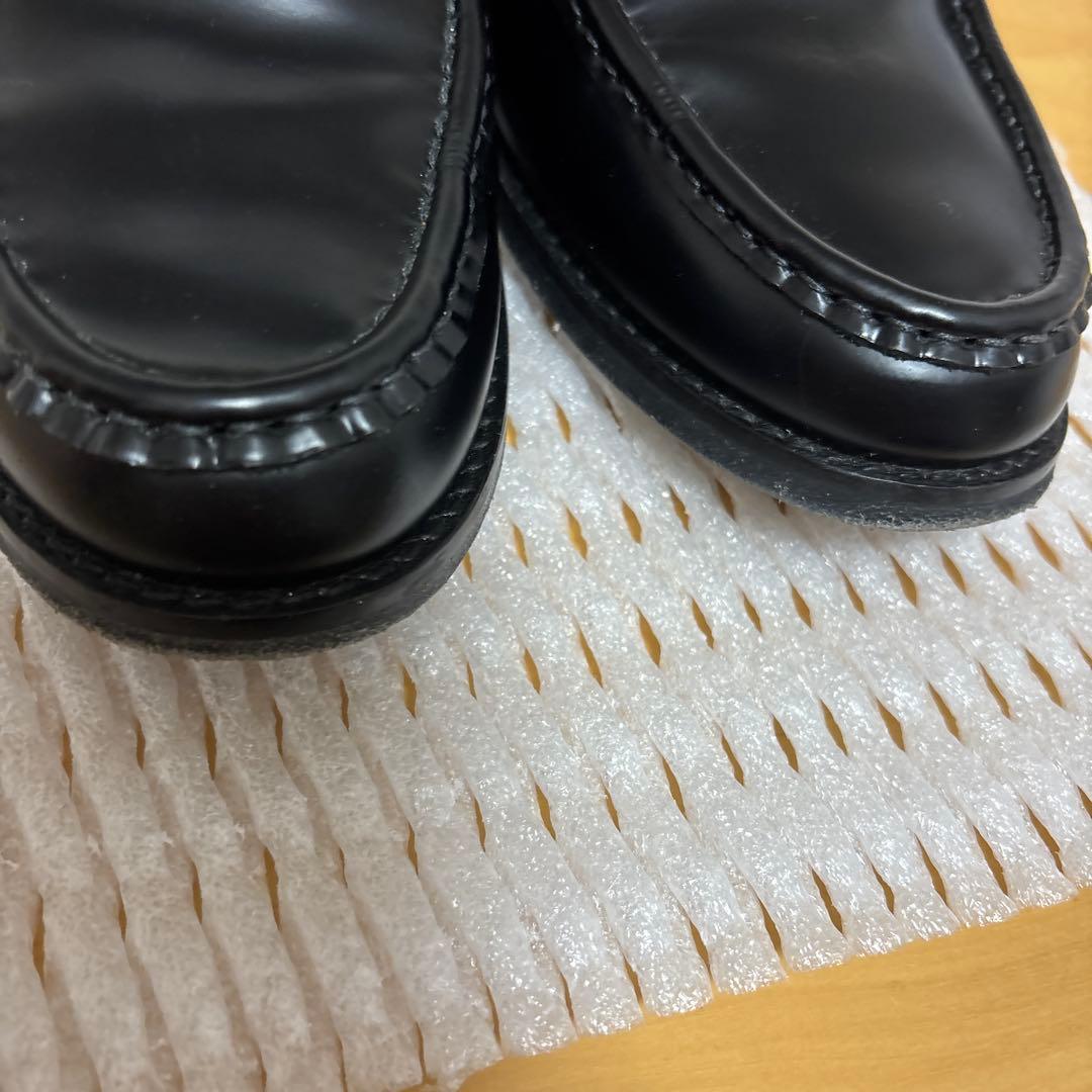 カミナンド　ビットローファー　レザー　ブラック×ゴールド　7サイズ