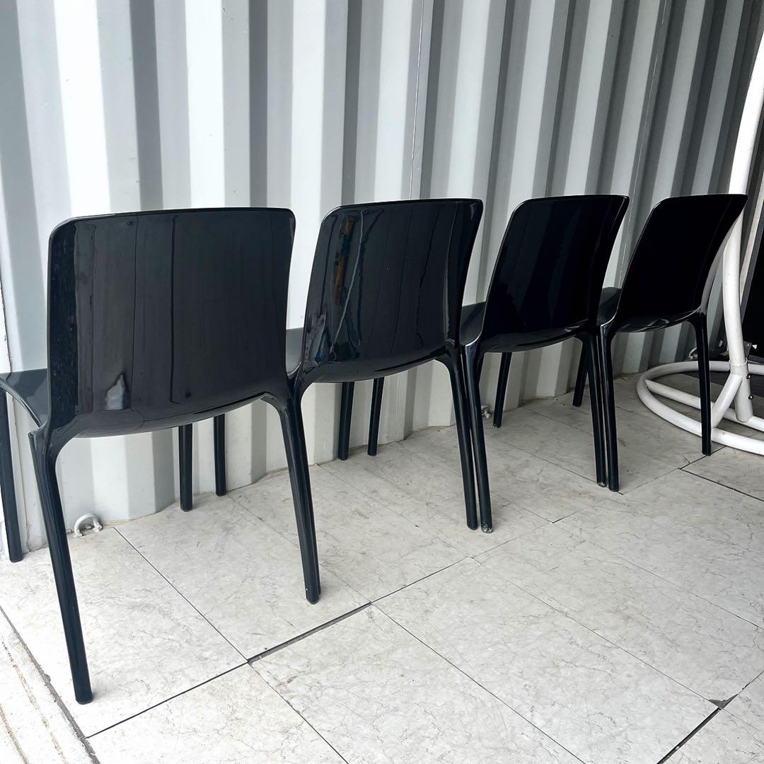 取付無料！カスプリーニ ティファニー イタリア製ブラックダイニングチェア４脚✨