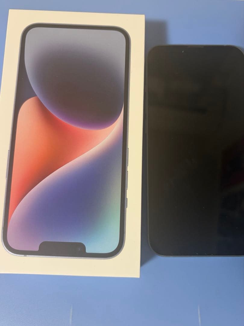 Apple iPhone 14 ブルー 本体 元箱付き説明書•充電コード付属なし