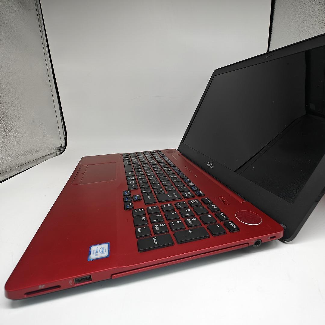 【富士通】AH53 高性能i7 SSD512GB 16GB レッド ノートPC