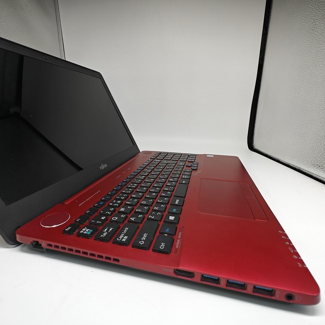 【富士通】AH53 高性能i7 SSD512GB 16GB レッド ノートPC