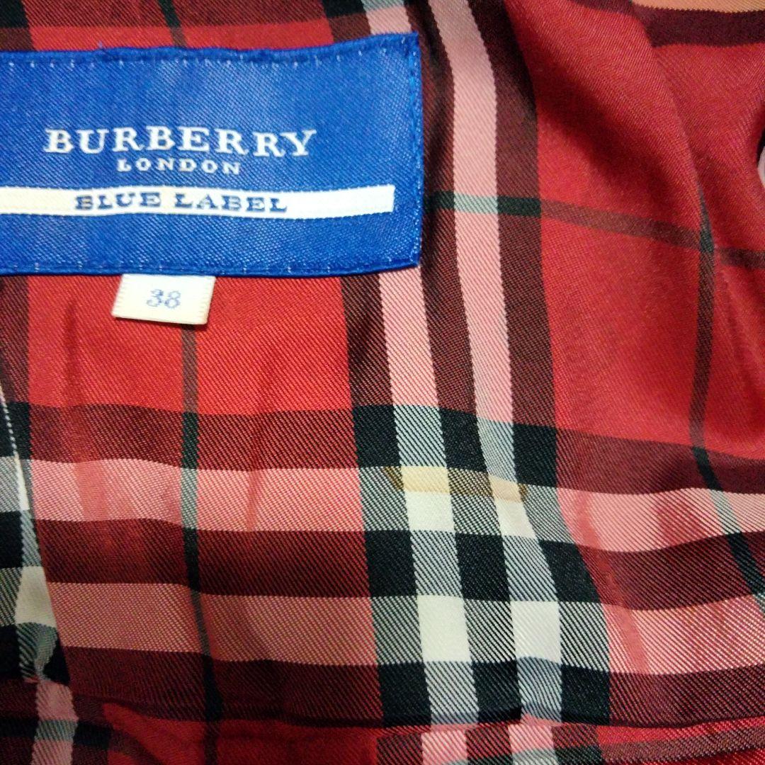 BURBERRY BLUELABEL ライダース風ピーコート ダブルボタン