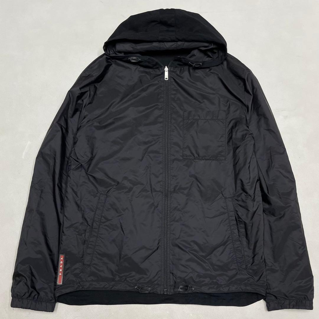 美品 PRADA プラダ リバーシブル ナイロンジャケット スポーツ ブラック