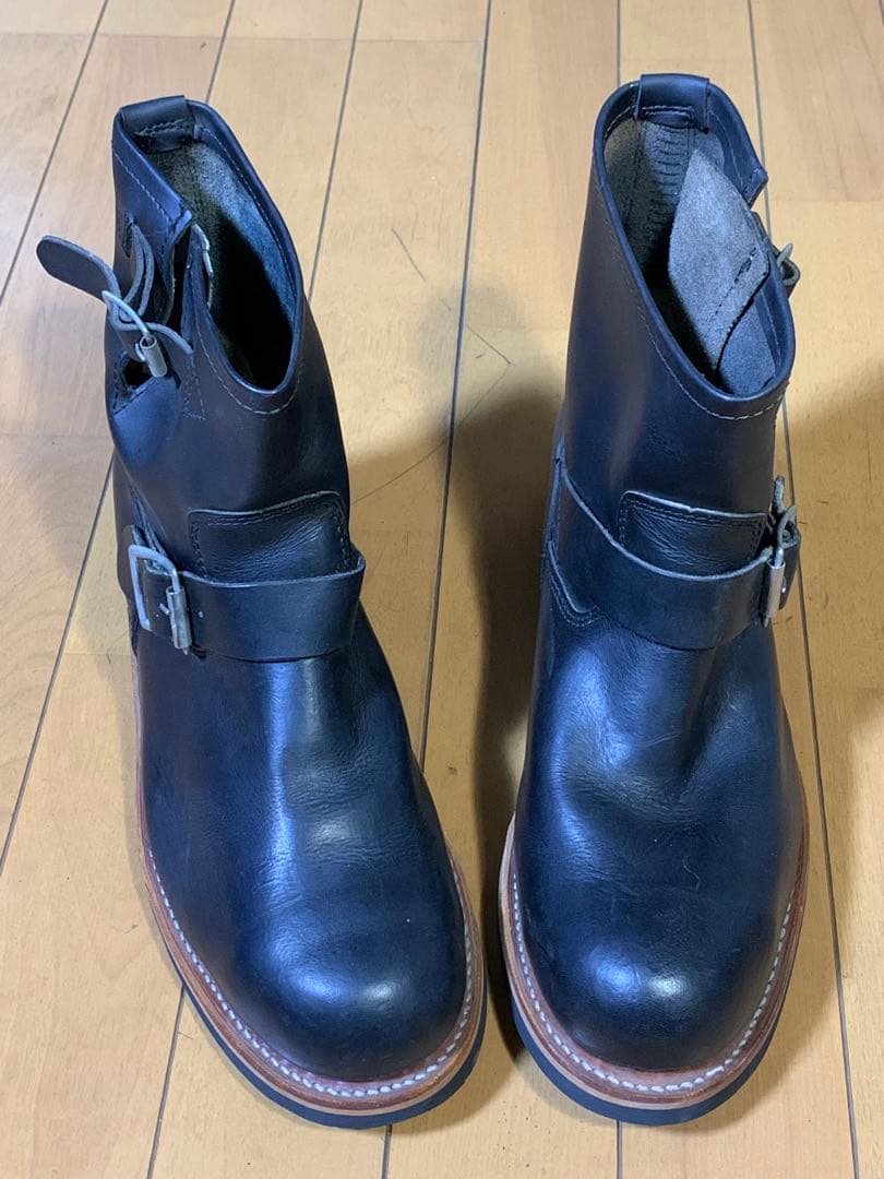 サンタバーバラ ポロ&ラケットクラブ 本革 エンジニアブーツ 黒 us8