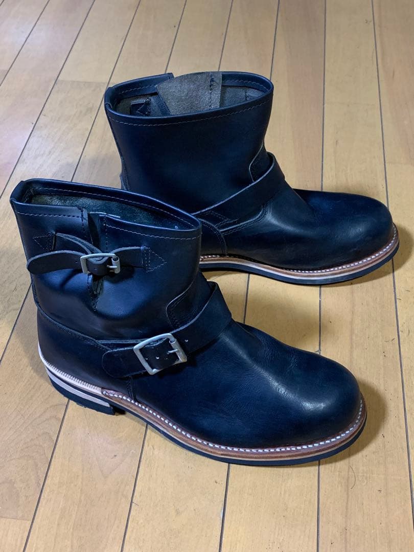 サンタバーバラ ポロ&ラケットクラブ 本革 エンジニアブーツ 黒 us8