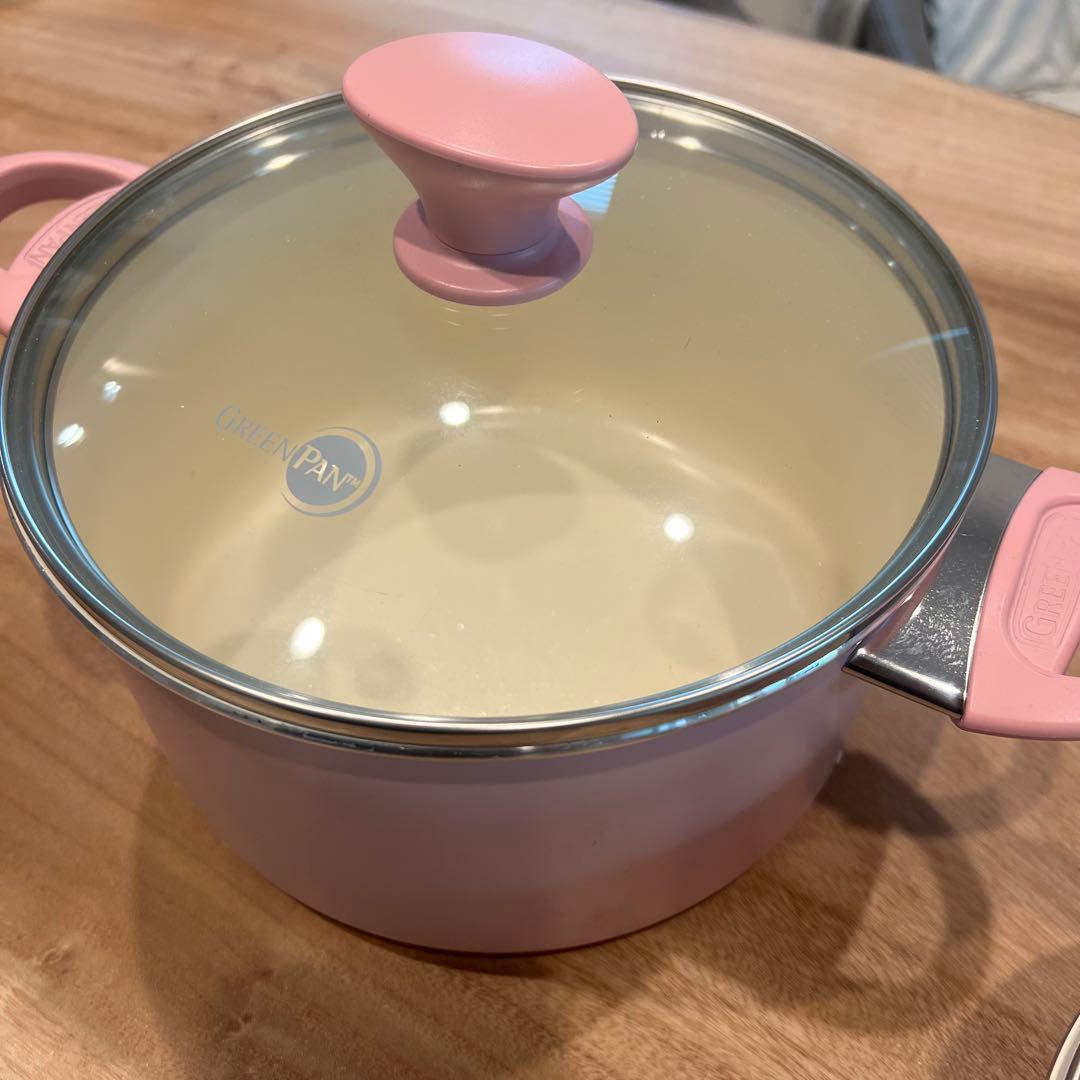 GREENPAN セラミック鍋セット ピンク