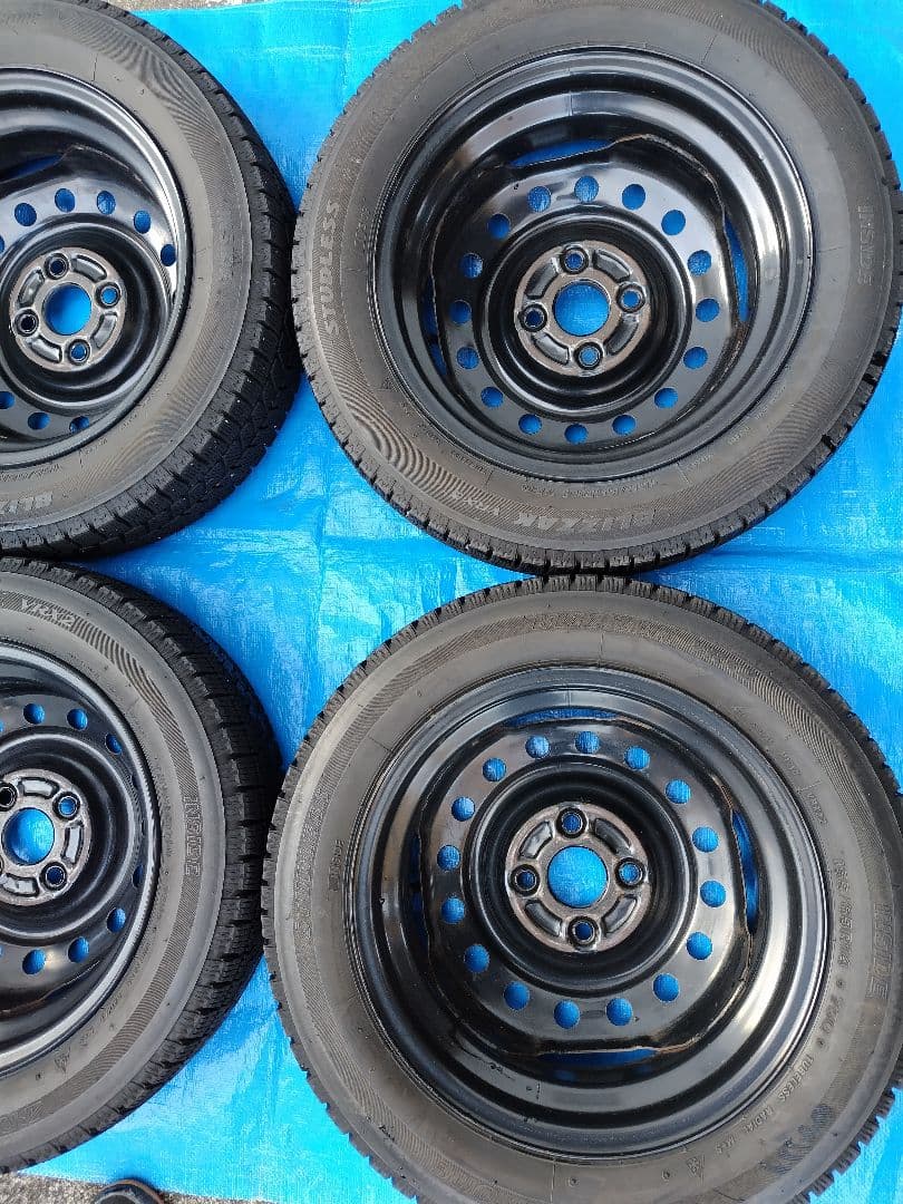 155/65R14【1/2】スタッドレスタイヤ・鉄ホイール付、2分割の内の2本