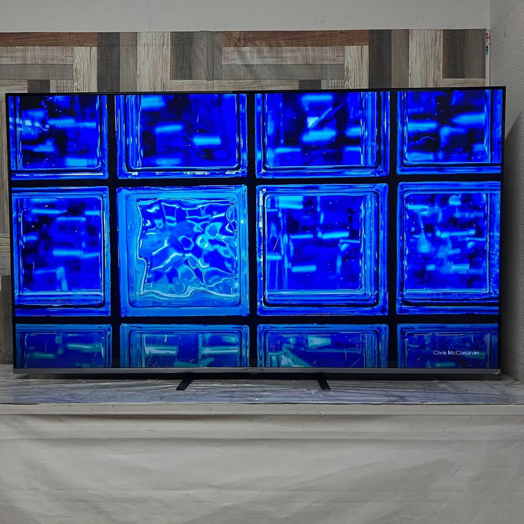 即日受渡❣️全国送料込SUNRISE65型4Kフレームレス液晶テレビWチューナ