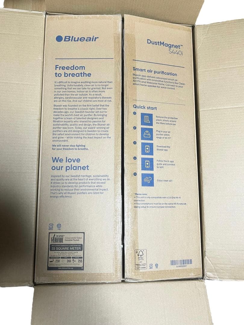 BLUEAIR Dust Magnet 5440i 別売りフィルター付