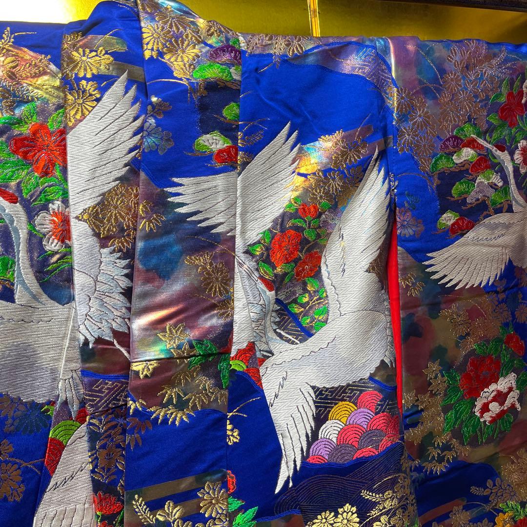 打掛　色打　正絹　西陣織