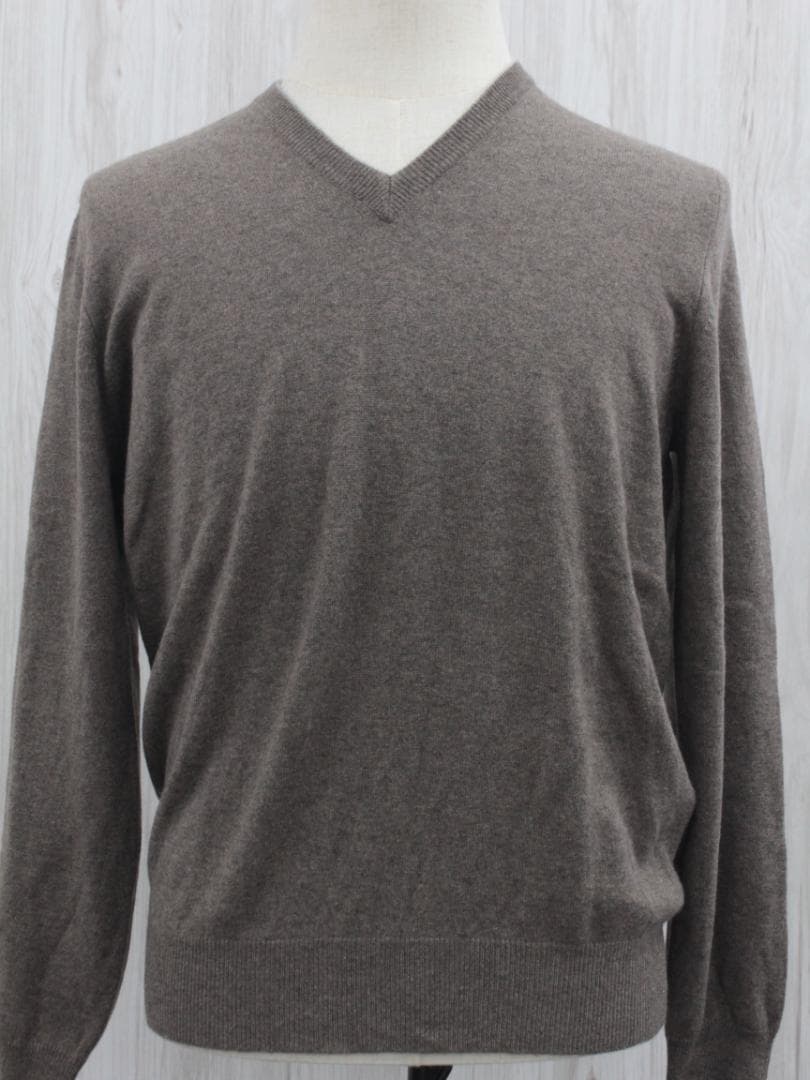 ▲ブルネロクチネリ BRUNELLO CUCINELL カシミヤ100％Vネック