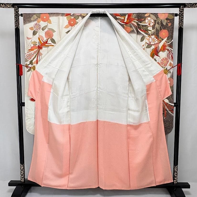 ゆりのはな　本振袖　京友禅金彩加工ボカシ　金駒刺繍　たたき染め　正絹　L702