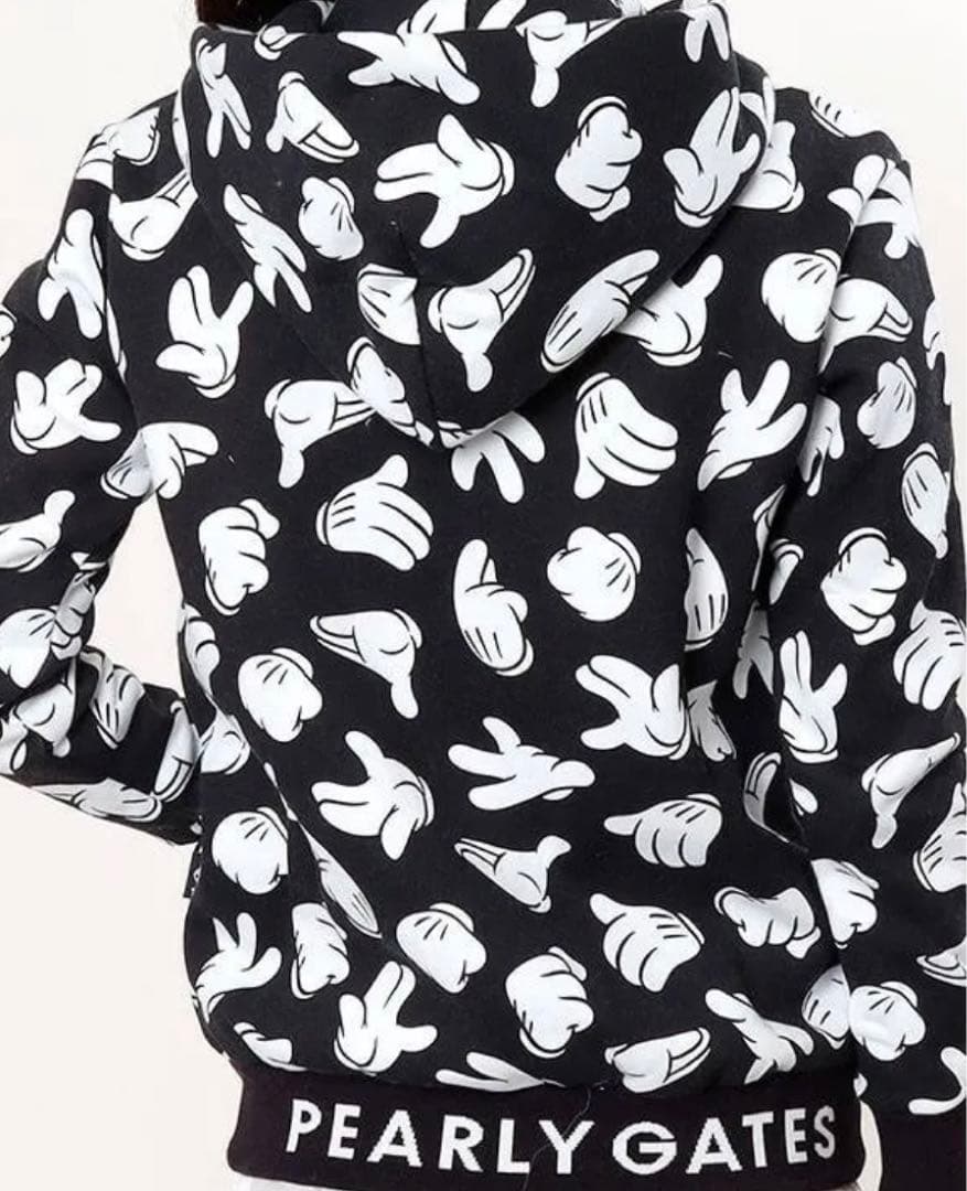 新品　パーリーゲイツ　ミッキーマウス　裏起毛スウェットパーカー　セットアップ