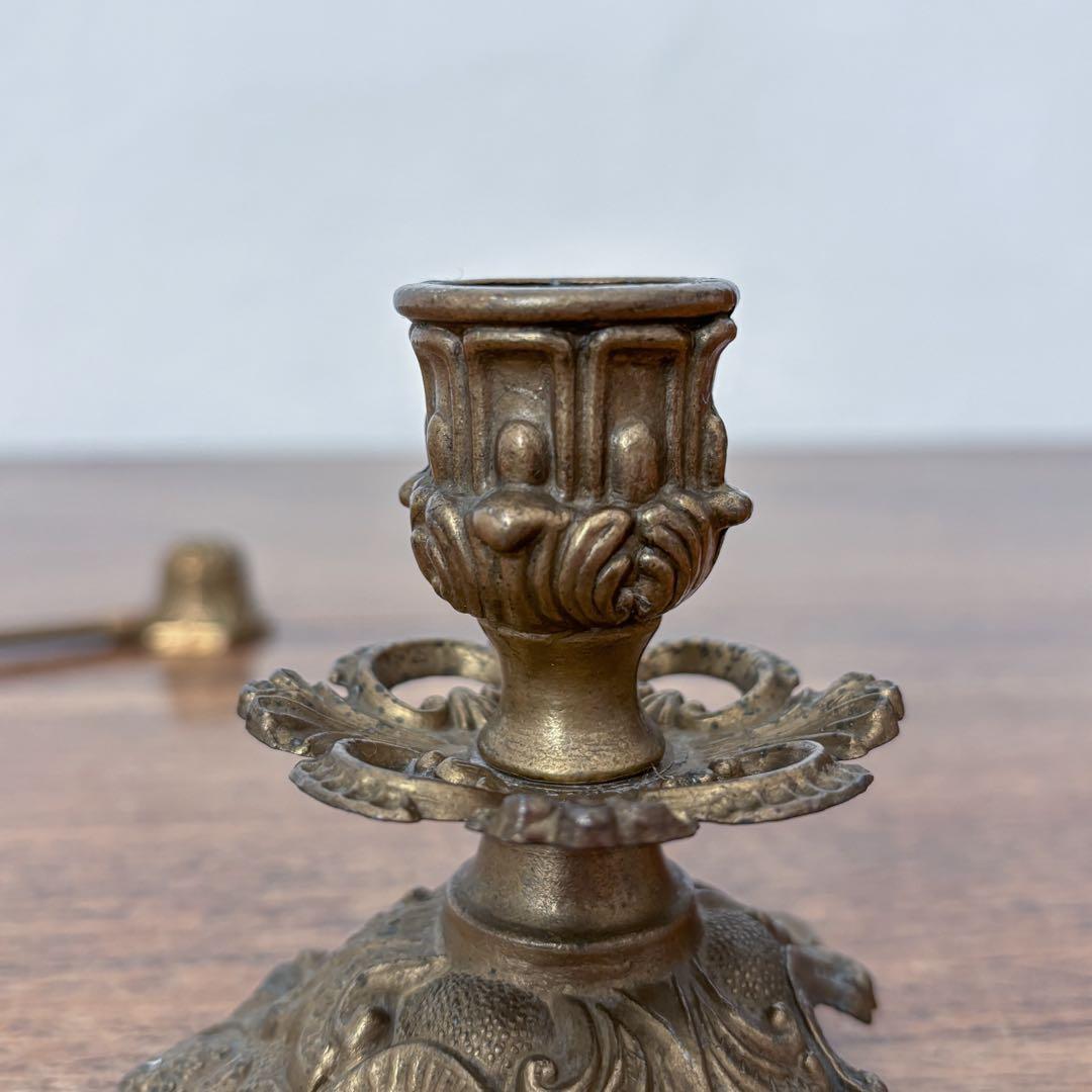 【ドイツ キャンドルスタンドとスナッファーセットT】ヴィンテージ