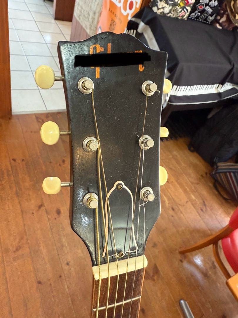 メーカー不明　gibson B-25タイプギター　エボニー