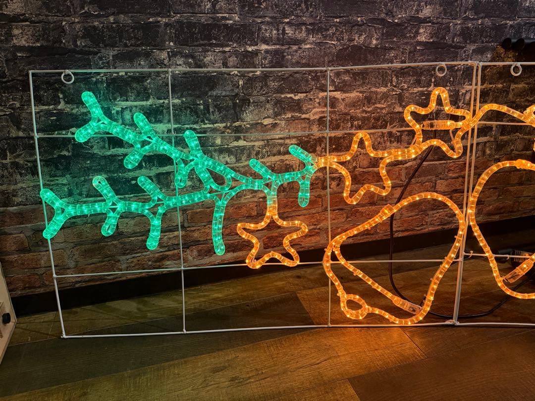 【美品】クリスマス イルミネーションライト 壁掛け用 エフェクト機能付き ベル