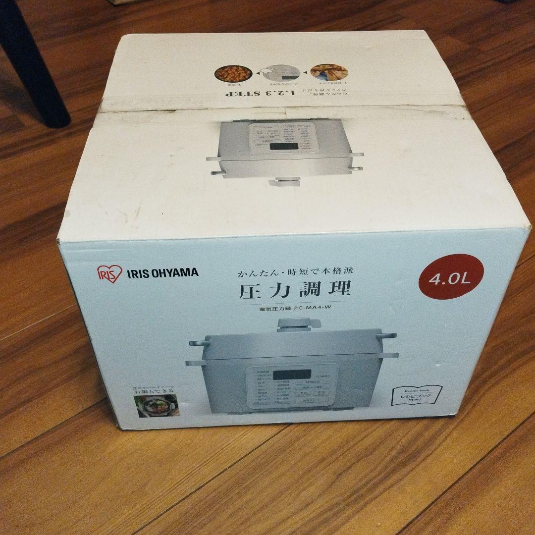 【新品・未使用】IRIS OHYAMA 電気圧力鍋 PC-MA4-W 4.0L