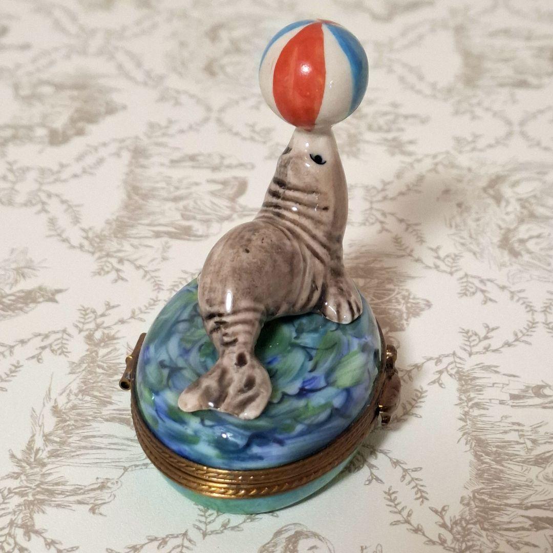 ★曲芸‼★アシカ リモージュボックス