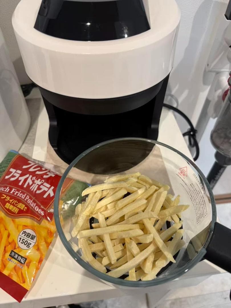 C-J-W ノンフライヤー エアフライヤー 一人用 油なし 可視化 ガラスポッp