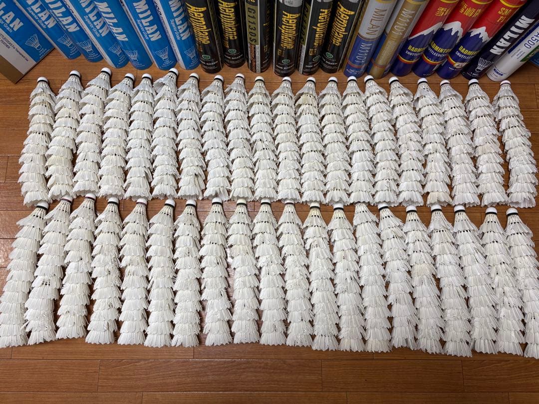 【中古】バドミントンシャトル480個（40ダース）ノック用等に