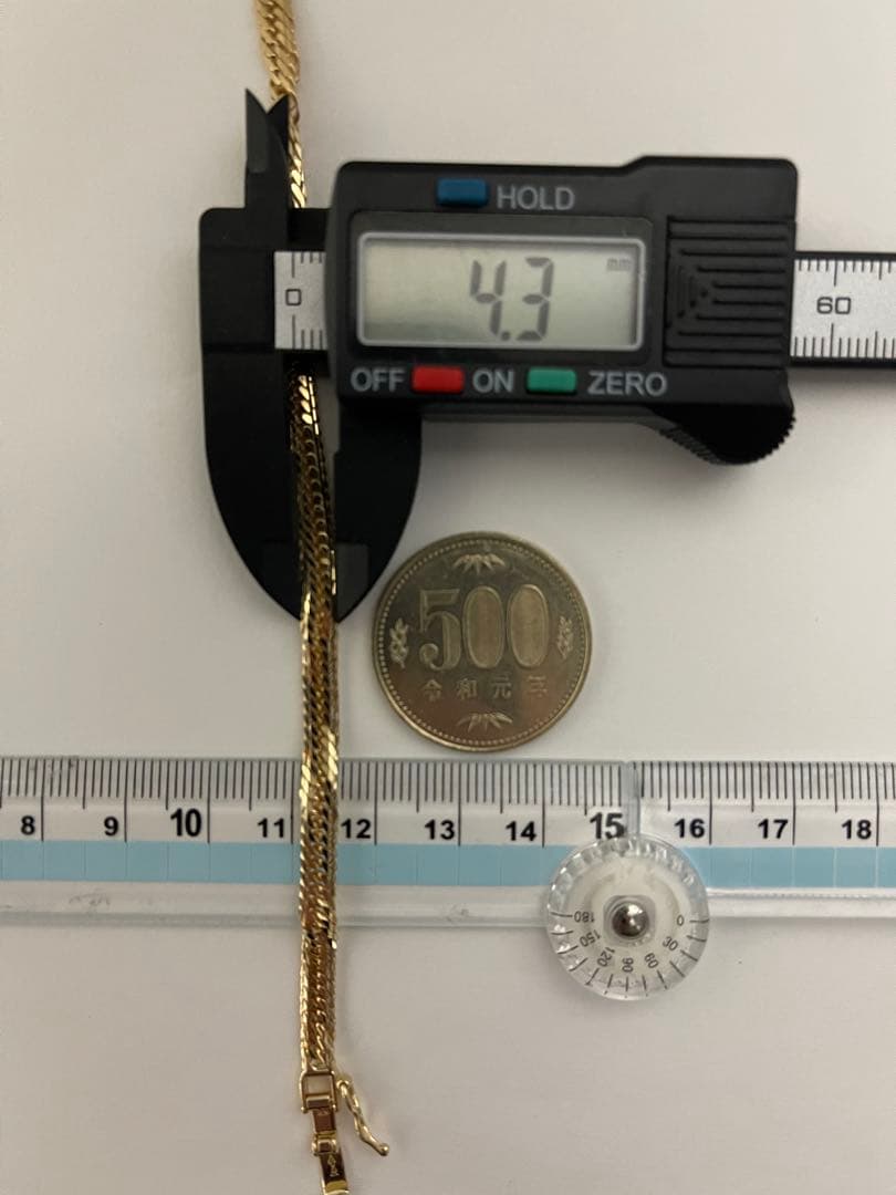 k18喜平アンクレット　16面トリプルカット mカット