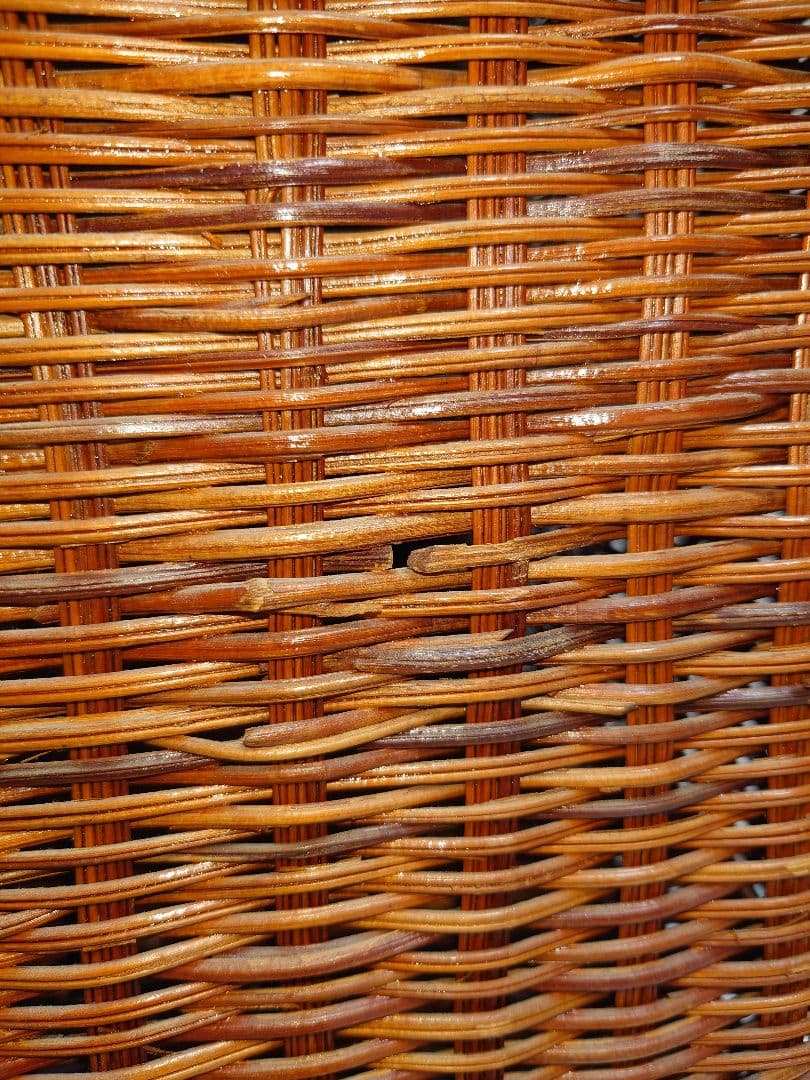 木製ラタン バスケット カゴ 籠 かご アンティーク 籐 アジアンBOX箱 収納