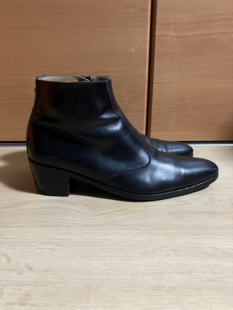 Simon Fournier ヒールブーツ サイドジップ メンズ スムース