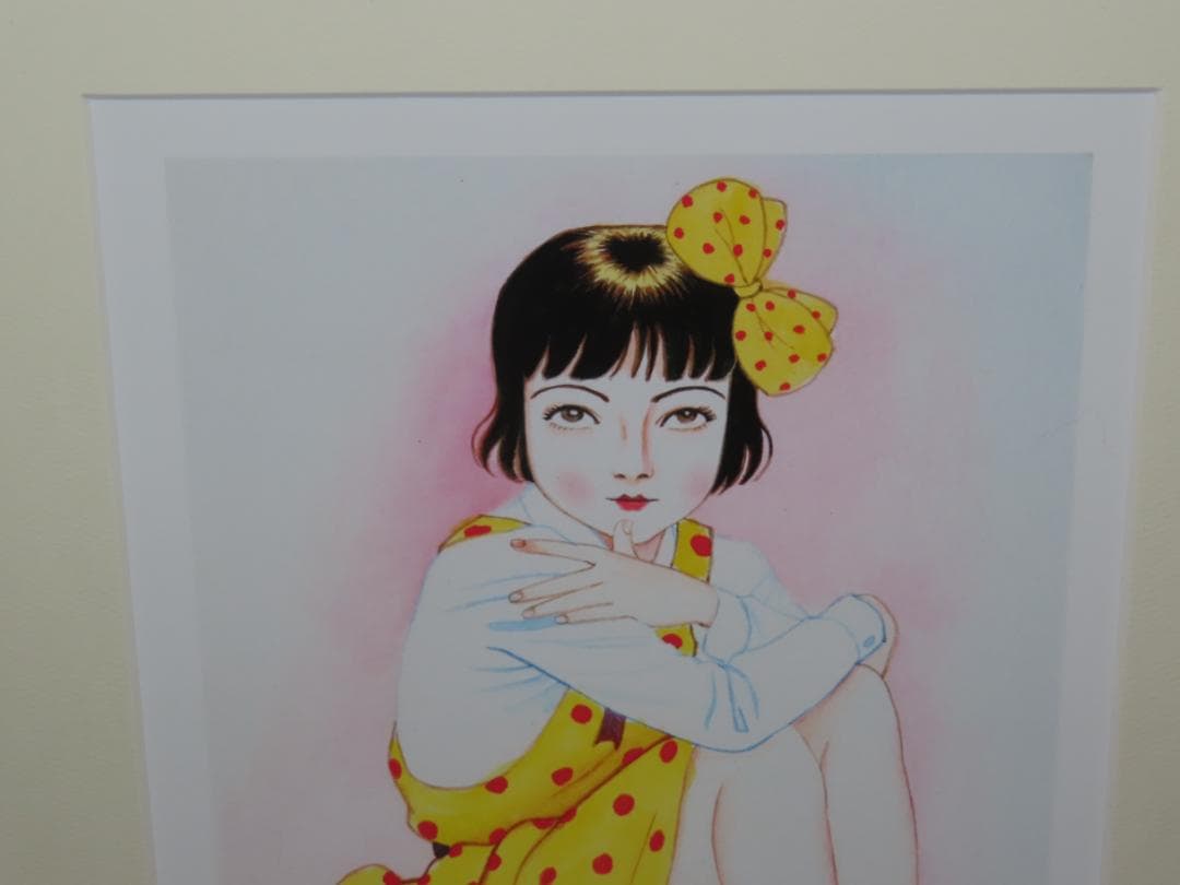 丸尾末広　複製原画　少女椿　みどりちゃん 直筆サイン、エディションナンバー入り