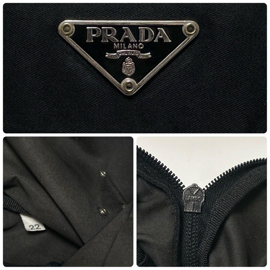 k45【極美品】プラダ　三角ロゴ　ナイロン　ブラック　ウエストバッグ　ショルダー