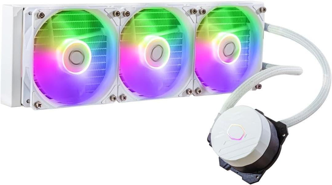 COOLER MASTER CPU水冷クーラー白＆ファン増設用ハブ セット