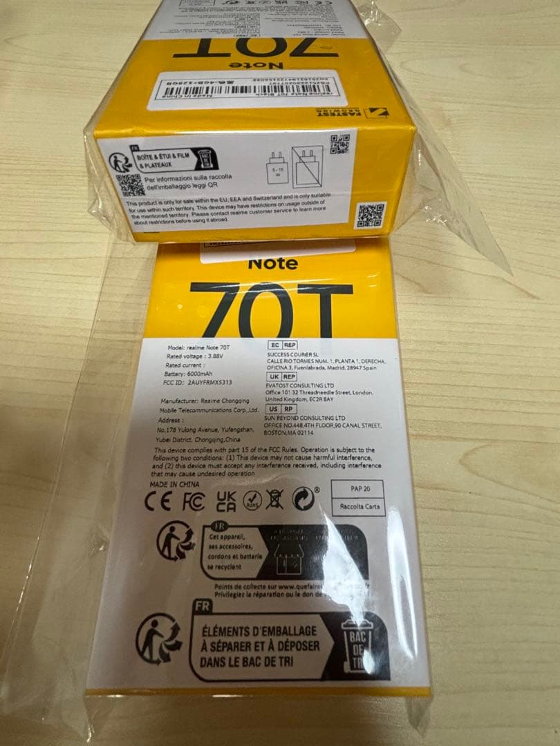 REALME NOTE 70T 本体 RAM 4GB+128GB 3台セット