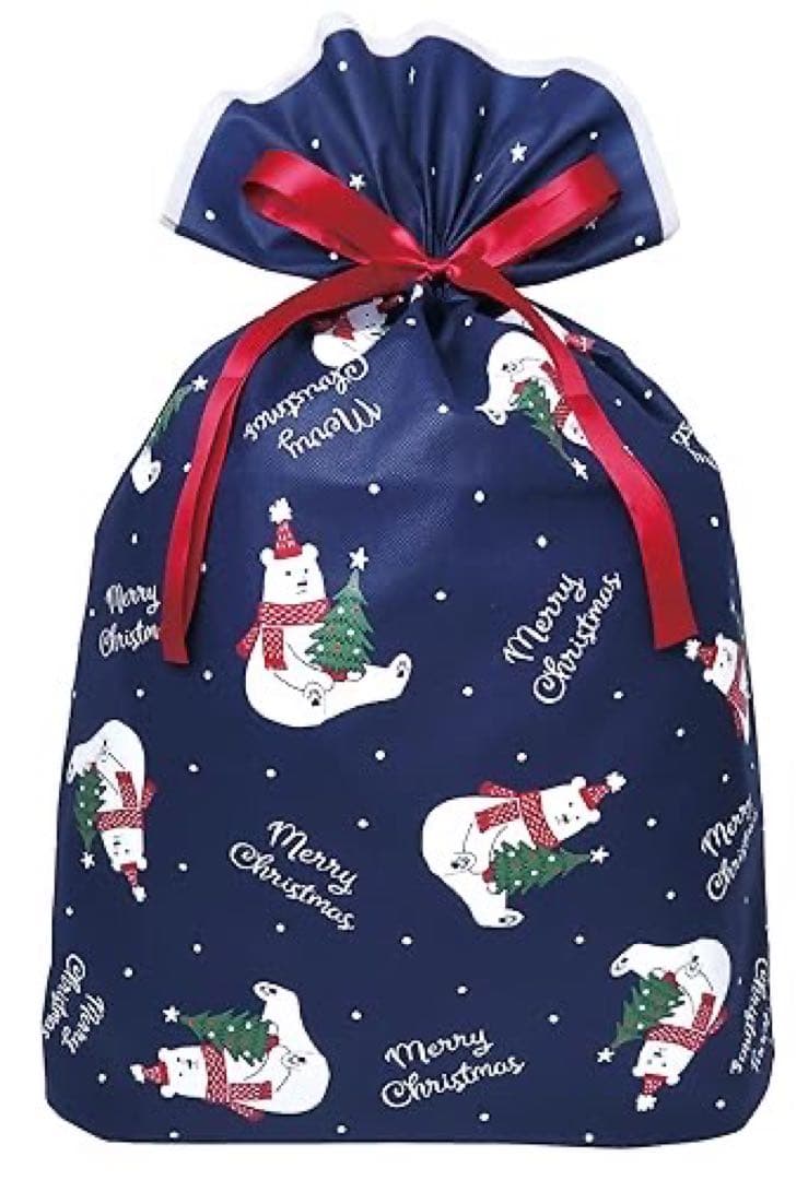 【新品未開封】インディゴ クリスマス ラッピング袋 ポーラーベア　3枚