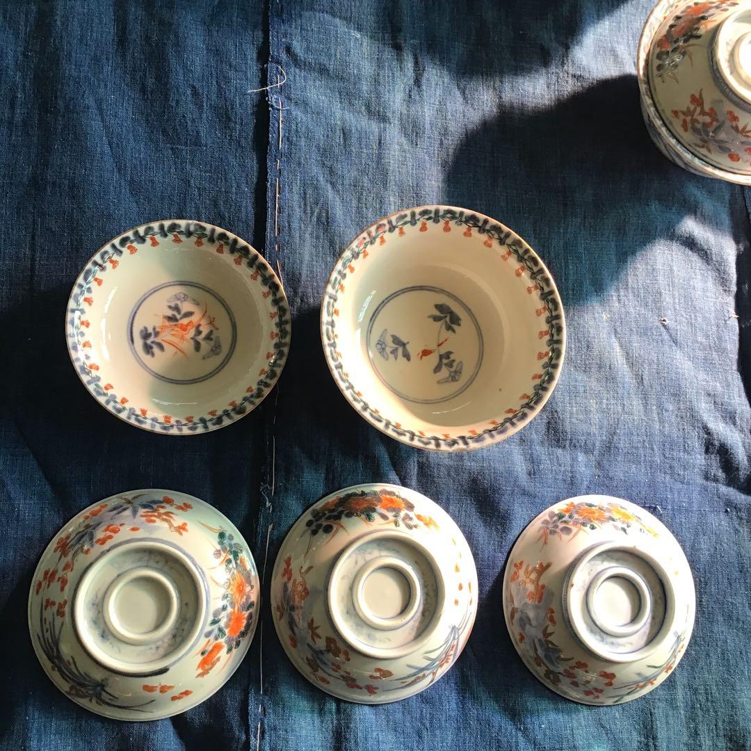 古伊万里　錦手　色絵茶碗　おまけ付き　江戸時代