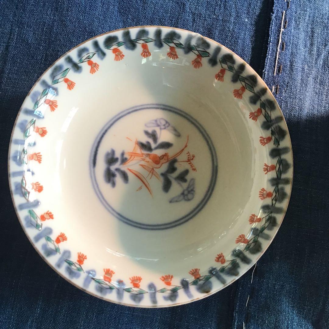 古伊万里　錦手　色絵茶碗　おまけ付き　江戸時代