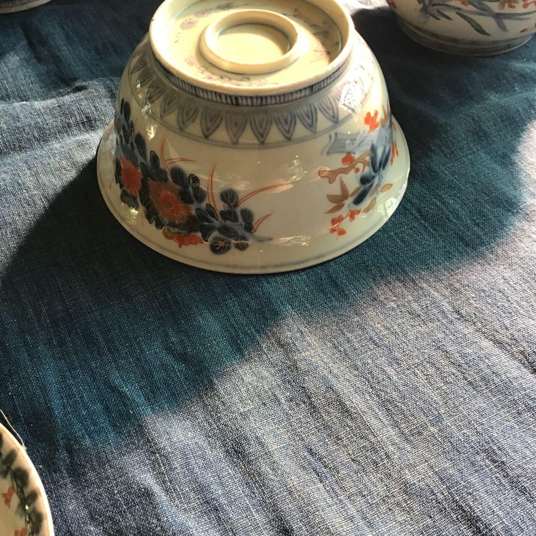 古伊万里　錦手　色絵茶碗　おまけ付き　江戸時代