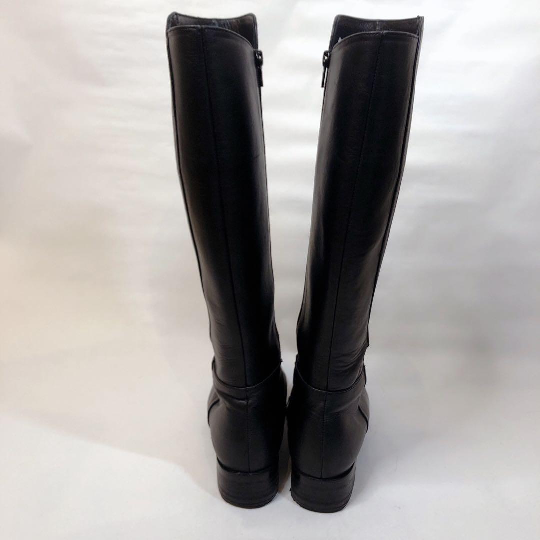 美品　Odette e Odile ロングブーツ ブラック　レザー サイドジップ
