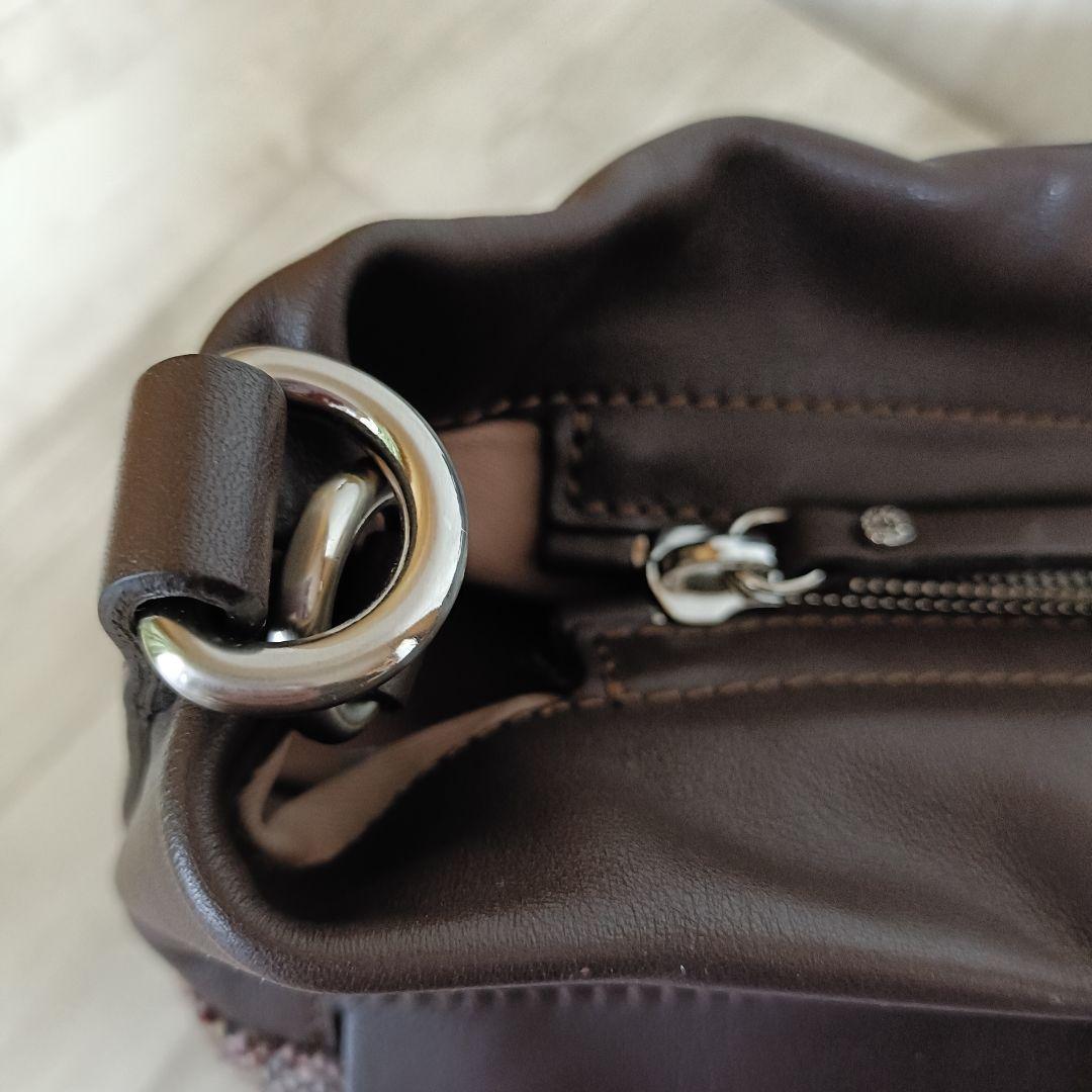 極美品 ジャンニキャリーニ トートバッグ ツイード ショルダーバッグ DUNA