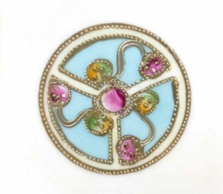 高級RC刻印★レア★美品「オールドノリタケ 金彩点盛り花絵 皿