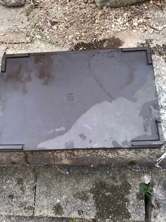 水盤　盆栽鉢　時代水庄園長方水盤水石40x26x3cm