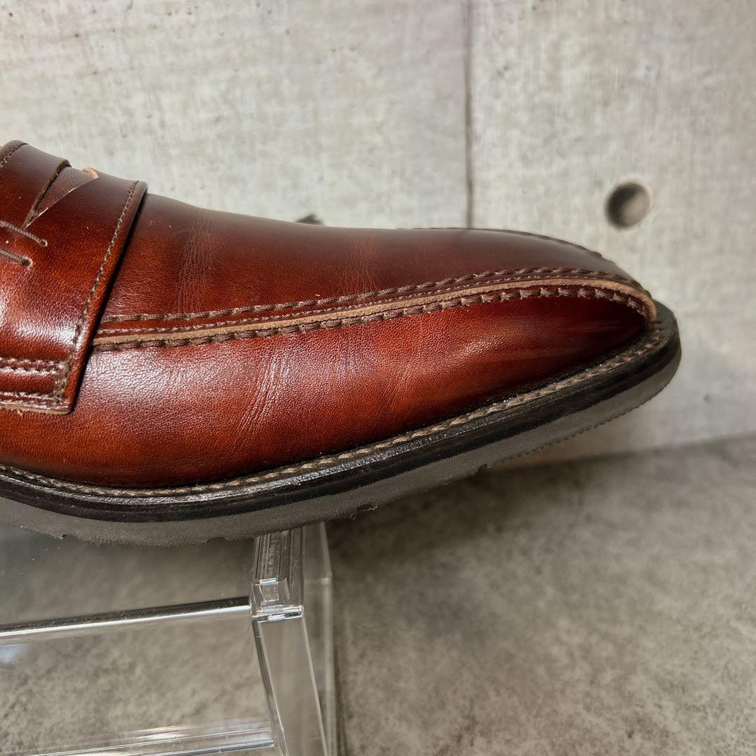 極美品【REGAL】12AL/リーガル ローファー/エアローテーション/革靴/茶