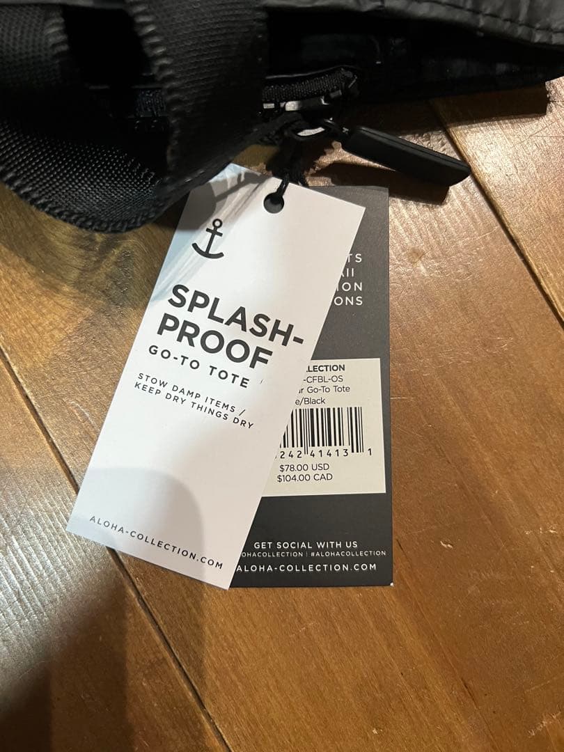 ALOH ストライプ ブラック　バッグ