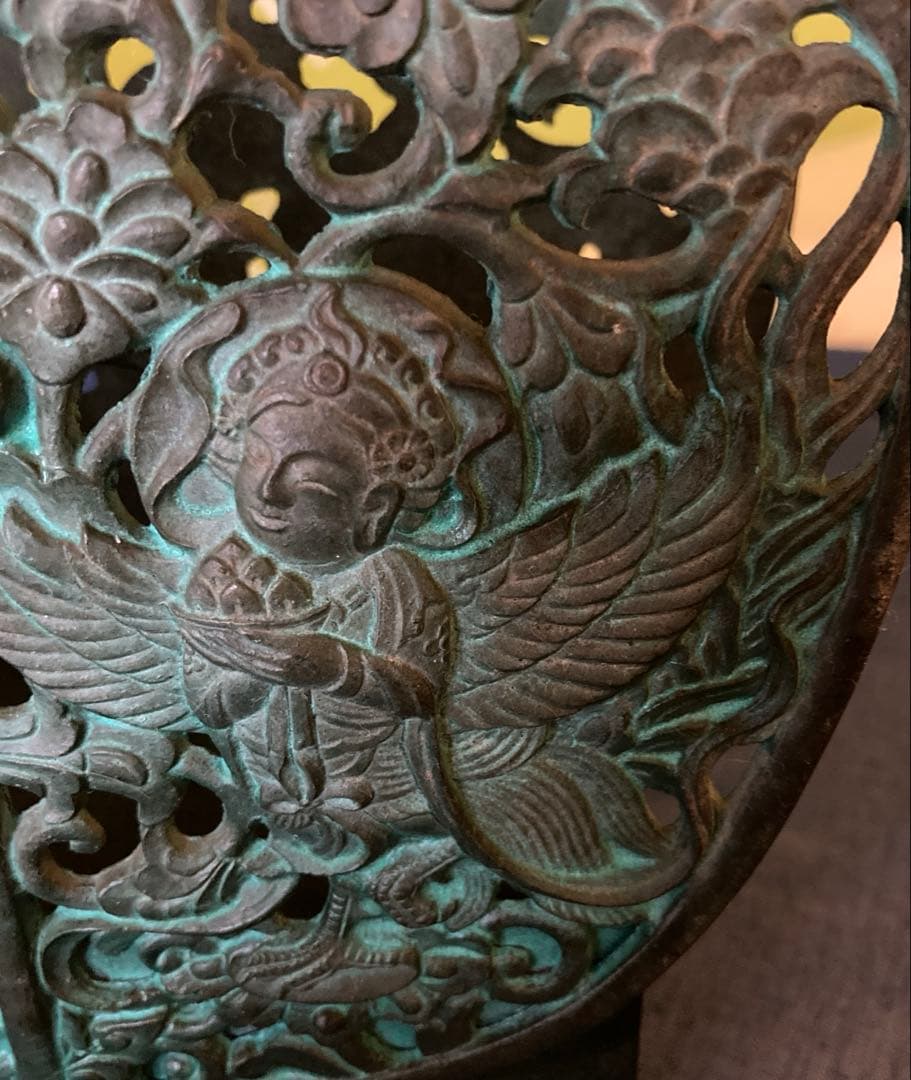 仏教美術 華鬘 引き出し付 経文立 珍品