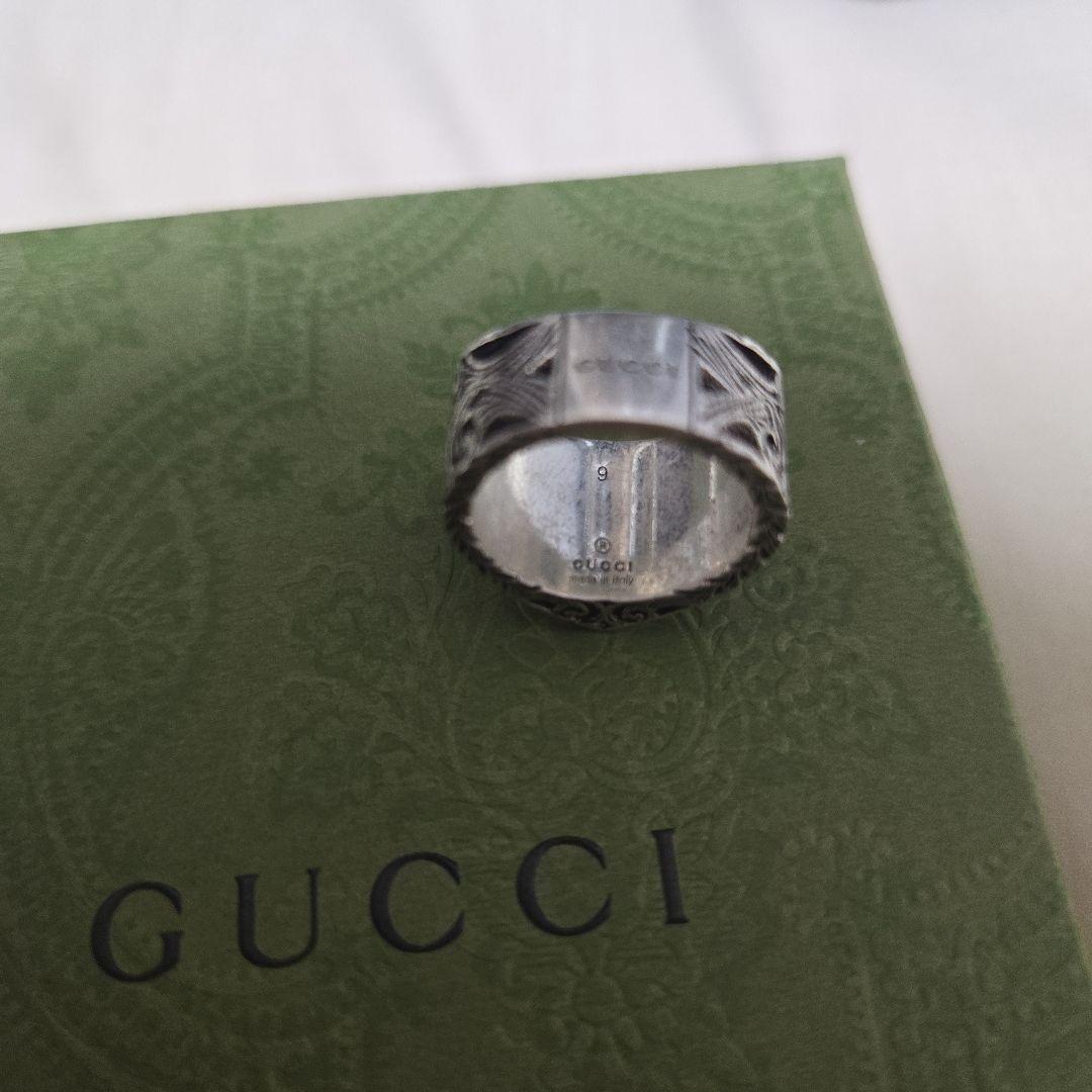 【GUCCI】アラベスク　ハート　フローラ　リング　9号