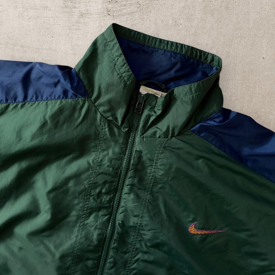 OREGON NIKEナイキ90sナイロンジャケット刺繍スウォッシュロゴ好配色