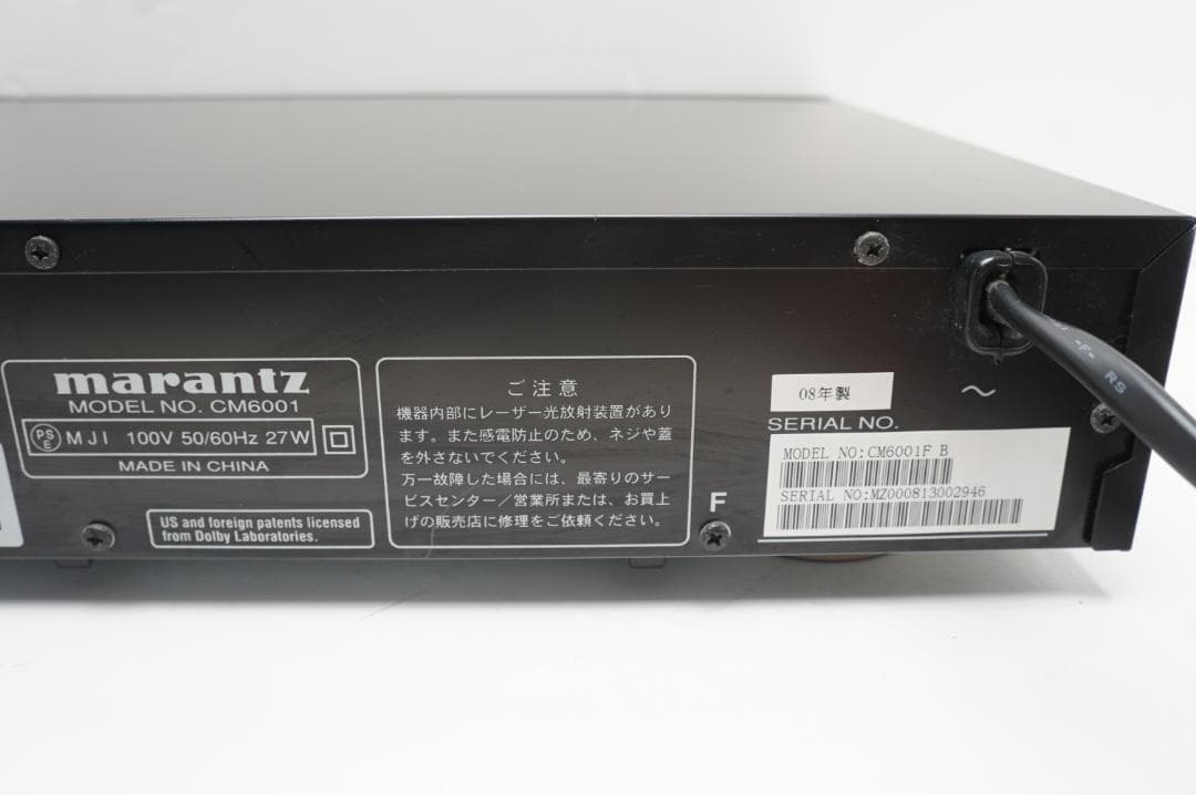 marantz　CD MDデッキ　CM6001